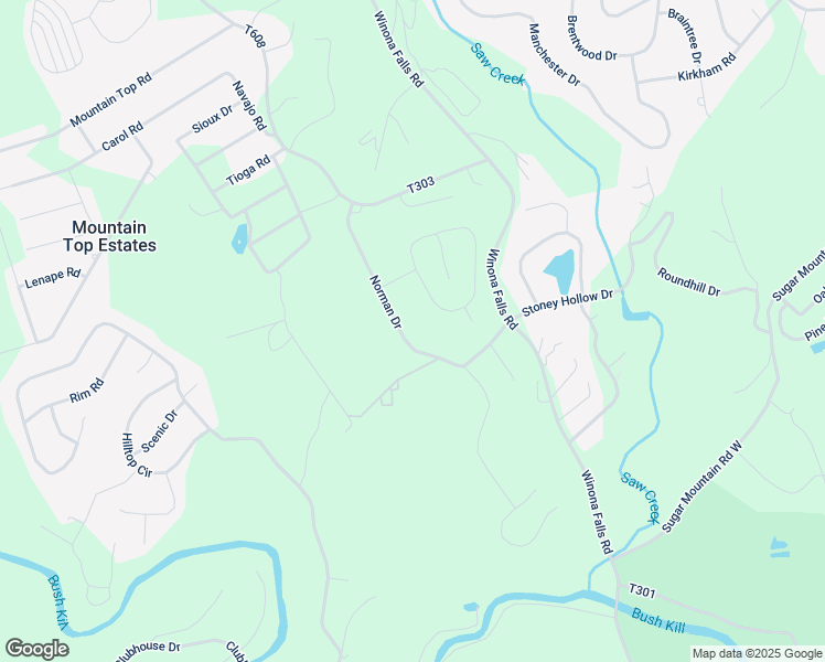 map of restaurants, bars, coffee shops, grocery stores, and more near 70 Norman Drive in East Stroudsburg