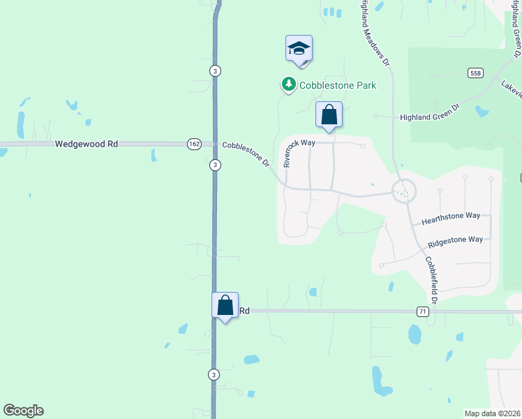 map of restaurants, bars, coffee shops, grocery stores, and more near 6502 Wisteria Lane in Medina