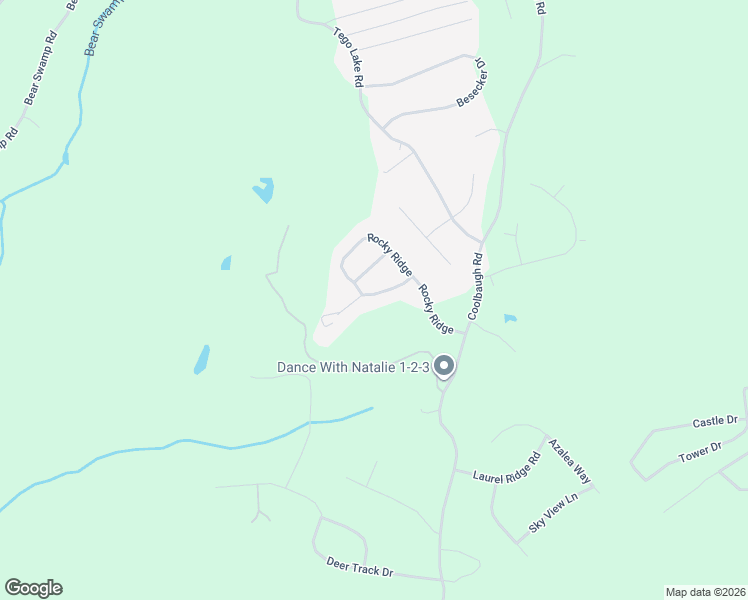 map of restaurants, bars, coffee shops, grocery stores, and more near 45 Rocky Ridge in East Stroudsburg