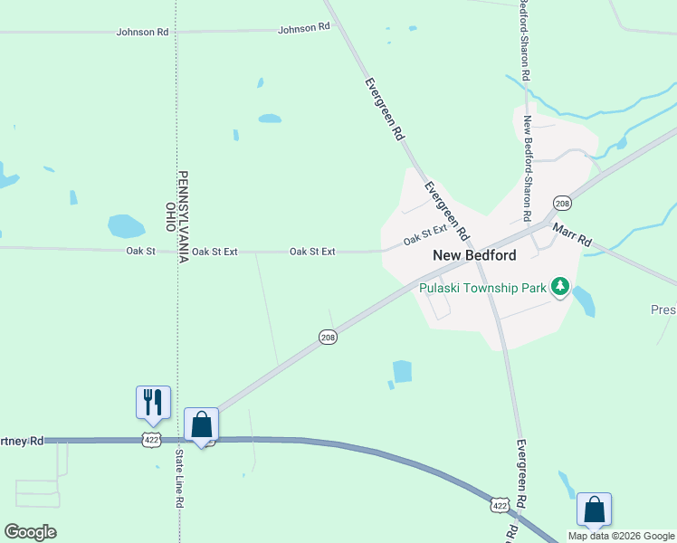 map of restaurants, bars, coffee shops, grocery stores, and more near 380 Oak Street Ext in West Middlesex