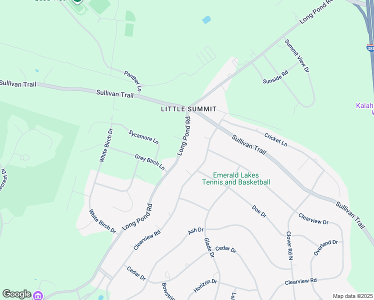 map of restaurants, bars, coffee shops, grocery stores, and more near 2812 Long Pond Road in Long Pond
