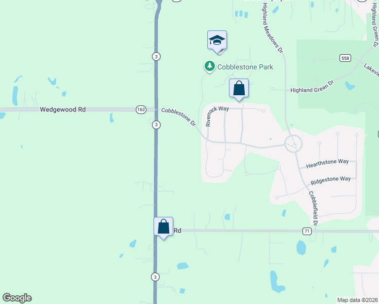 map of restaurants, bars, coffee shops, grocery stores, and more near 6502 Wisteria Lane in Medina