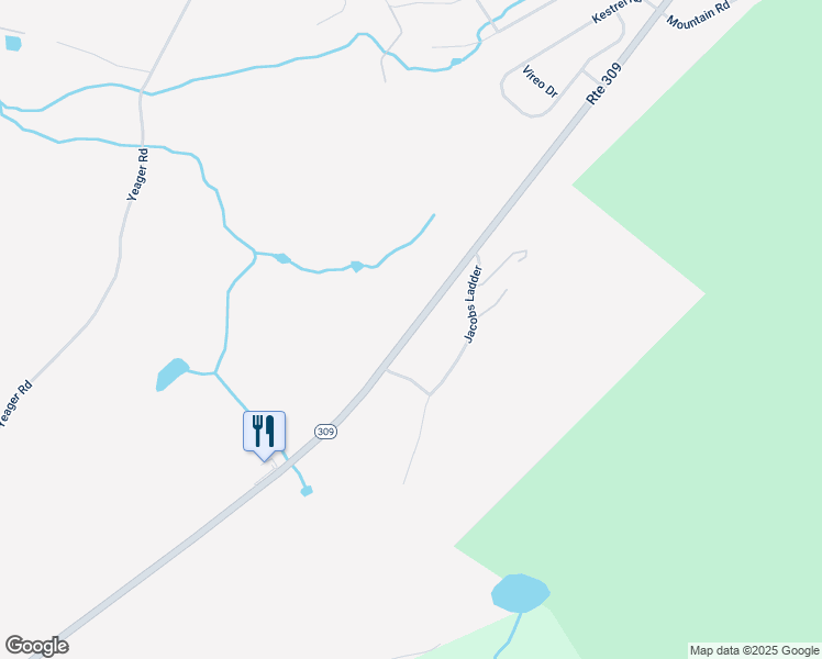 map of restaurants, bars, coffee shops, grocery stores, and more near 637 South Mountain Boulevard in Mountain Top