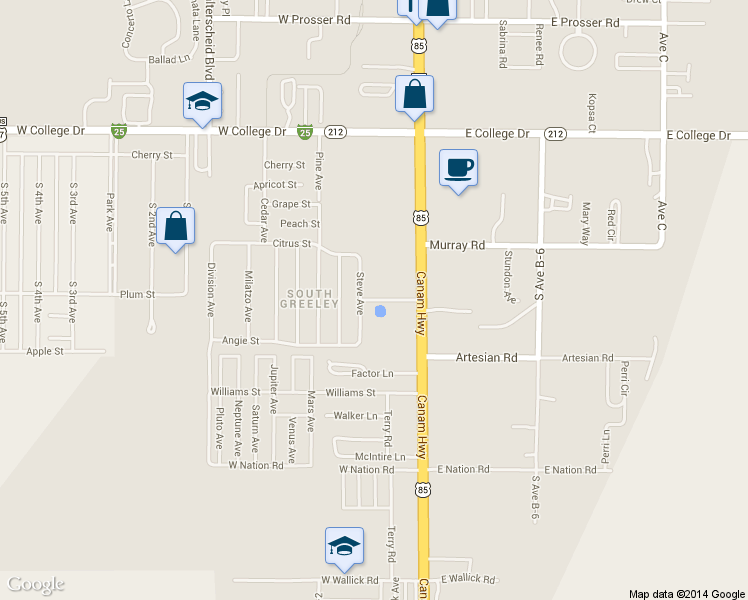 map of restaurants, bars, coffee shops, grocery stores, and more near 200 Country West Road in Cheyenne
