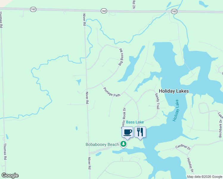 map of restaurants, bars, coffee shops, grocery stores, and more near 255 Portage Path in Willard