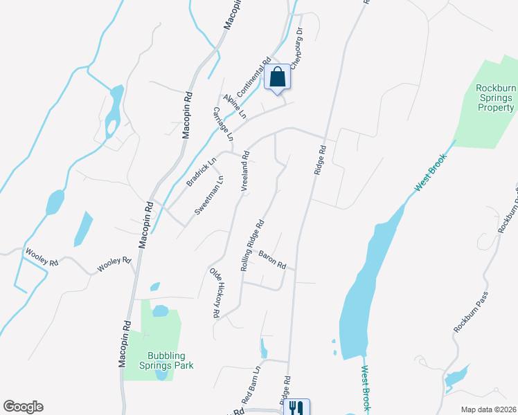 map of restaurants, bars, coffee shops, grocery stores, and more near 112 Vreeland Road in West Milford