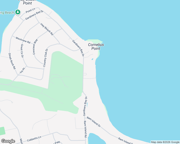 map of restaurants, bars, coffee shops, grocery stores, and more near 32 Gardiners Bay Drive in Shelter Island Heights