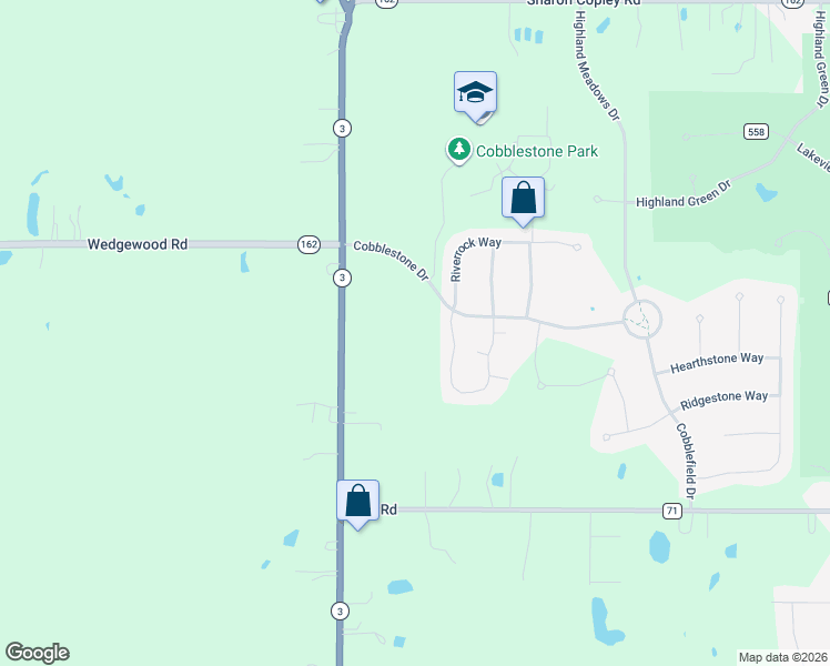 map of restaurants, bars, coffee shops, grocery stores, and more near 6502 Wisteria Lane in Medina