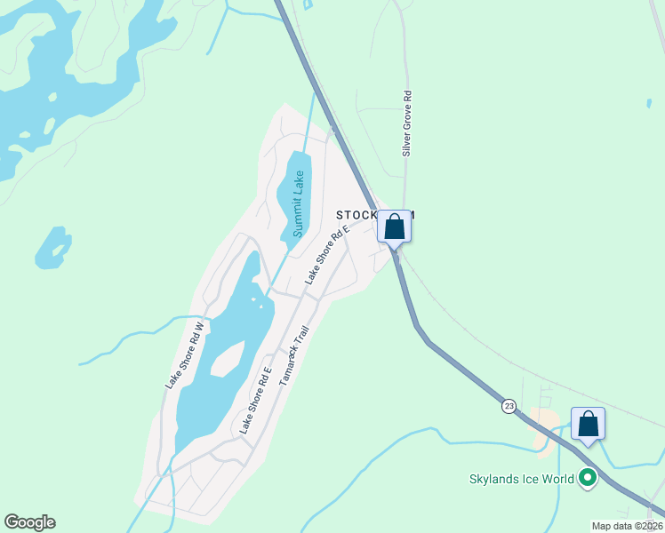 map of restaurants, bars, coffee shops, grocery stores, and more near 8 Tamarack Trail in Hardyston