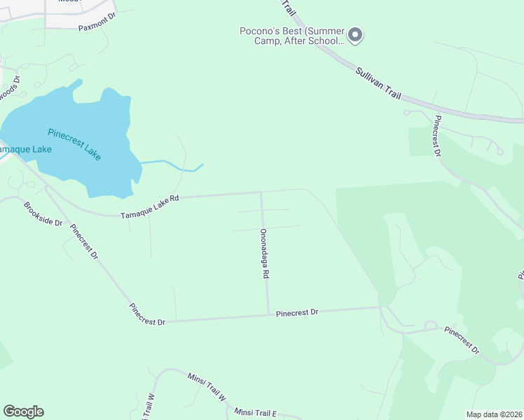 map of restaurants, bars, coffee shops, grocery stores, and more near Tamarack Road in Monroe County