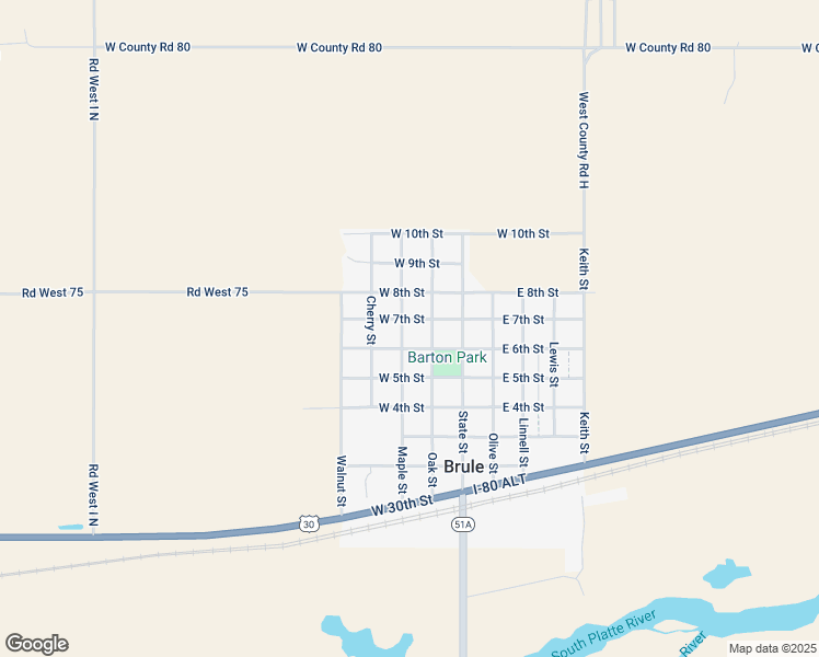 map of restaurants, bars, coffee shops, grocery stores, and more near 617-713 Maple Street in Brule