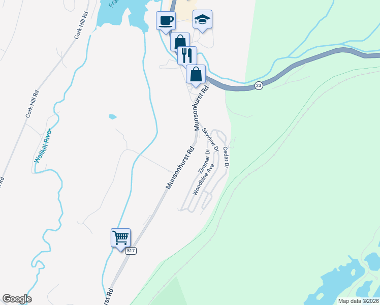 map of restaurants, bars, coffee shops, grocery stores, and more near 109 Munsonhurst Road in Franklin