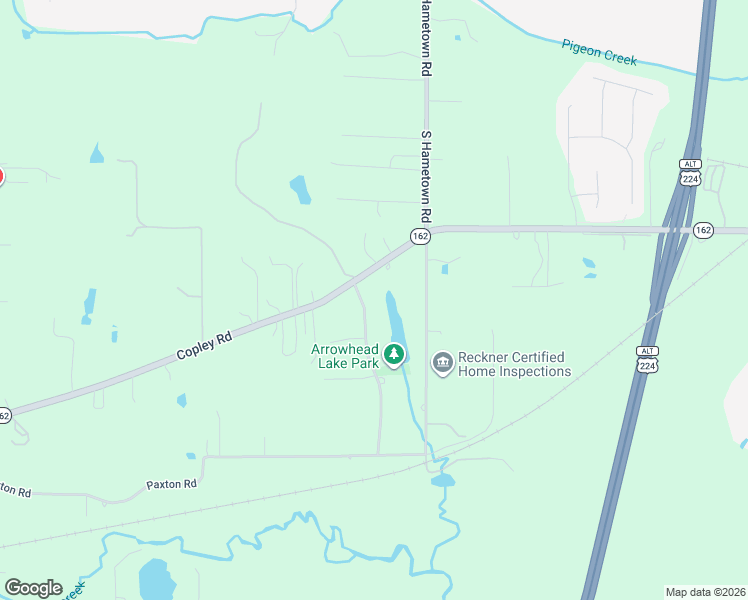 map of restaurants, bars, coffee shops, grocery stores, and more near 1419 Belle Meade Drive in Akron