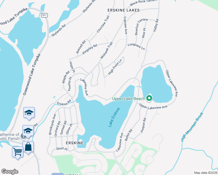 map of restaurants, bars, coffee shops, grocery stores, and more near 41 Summit Point in Ringwood