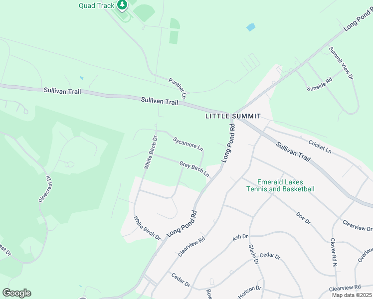 map of restaurants, bars, coffee shops, grocery stores, and more near 869 Sycamore Lane in Long Pond
