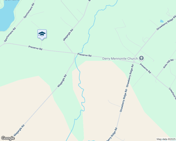 map of restaurants, bars, coffee shops, grocery stores, and more near Preserve Road in Danville