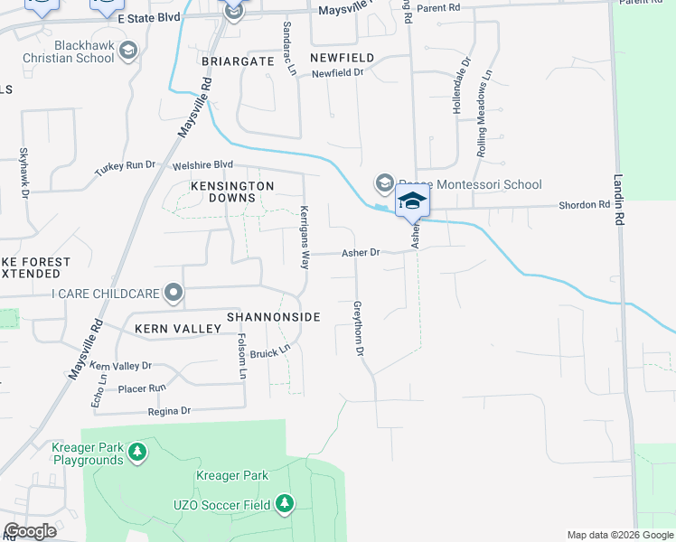 map of restaurants, bars, coffee shops, grocery stores, and more near 8226 Surrey Ct in Fort Wayne