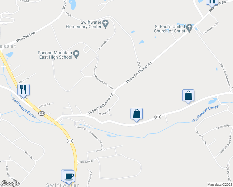 map of restaurants, bars, coffee shops, grocery stores, and more near 158 Burton Road in Cresco