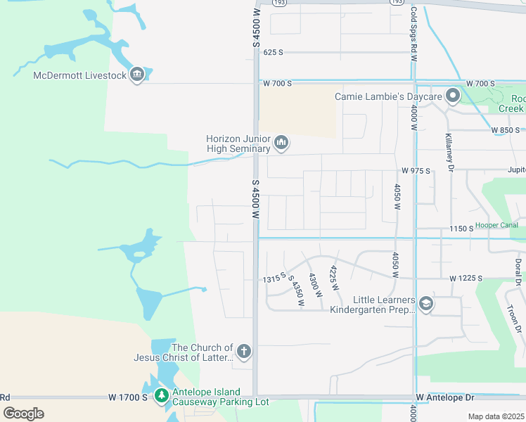 map of restaurants, bars, coffee shops, grocery stores, and more near 1112 South 4475 West in West Point