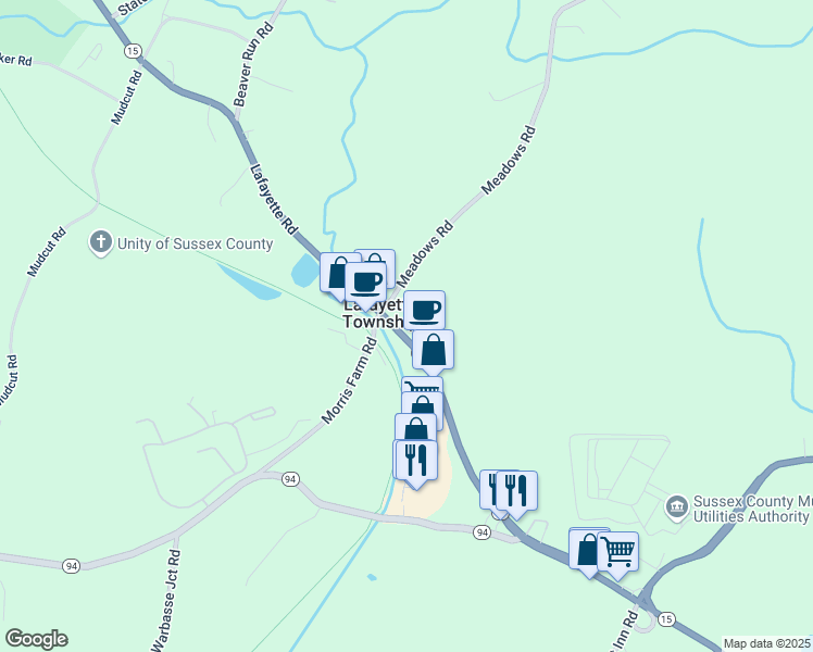 map of restaurants, bars, coffee shops, grocery stores, and more near in Lafayette