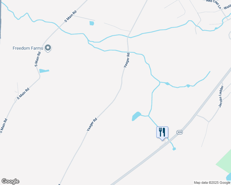 map of restaurants, bars, coffee shops, grocery stores, and more near 117 Yeager Road in Mountain Top