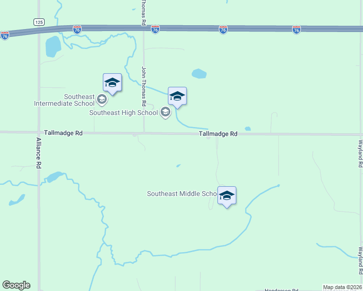 map of restaurants, bars, coffee shops, grocery stores, and more near 8476 Tallmadge Road in Diamond