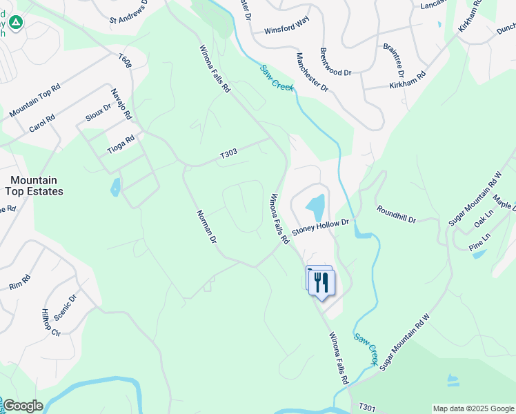 map of restaurants, bars, coffee shops, grocery stores, and more near 3554 Acorn Circle in East Stroudsburg