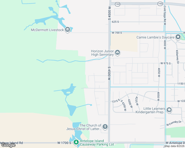 map of restaurants, bars, coffee shops, grocery stores, and more near 4662 West 1100 South in Sunset
