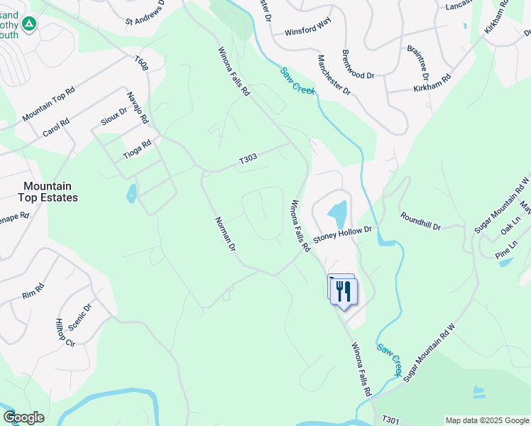 map of restaurants, bars, coffee shops, grocery stores, and more near 8105 Acorn Lane in East Stroudsburg