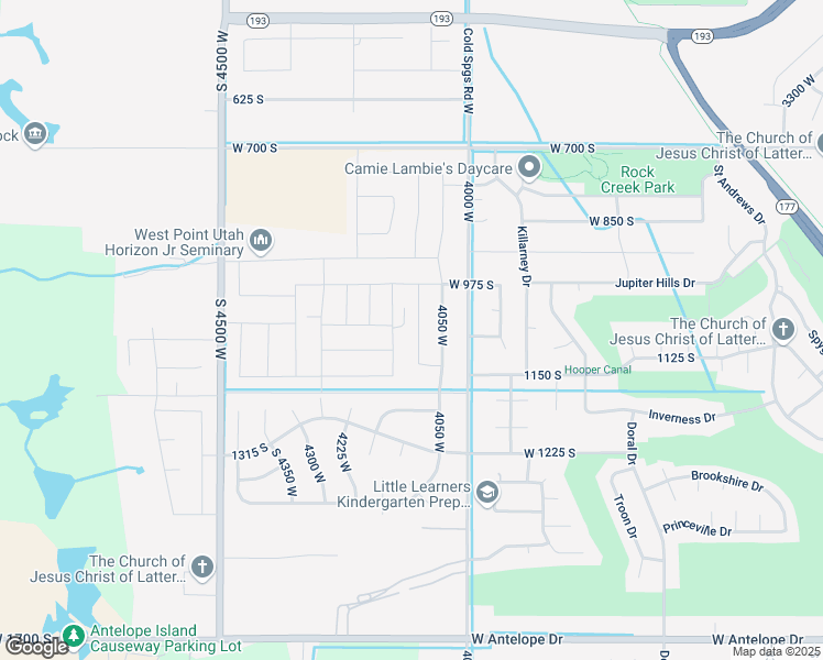 map of restaurants, bars, coffee shops, grocery stores, and more near 1054 South 4090 West in Syracuse