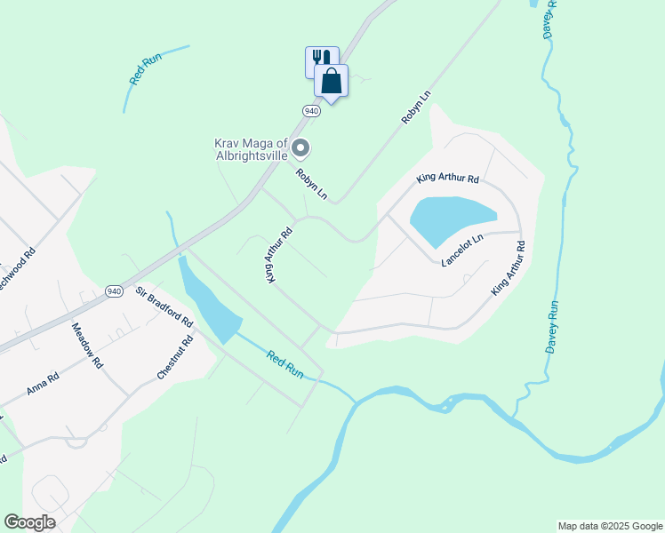 map of restaurants, bars, coffee shops, grocery stores, and more near 133 Sir Lyonnesse Court in Blakeslee