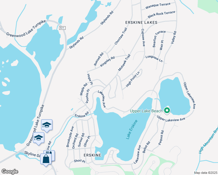 map of restaurants, bars, coffee shops, grocery stores, and more near 2 Underhill Terrace in Ringwood