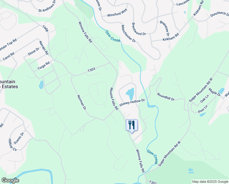 map of restaurants, bars, coffee shops, grocery stores, and more near 1236 Stony Hollow Circle in East Stroudsburg