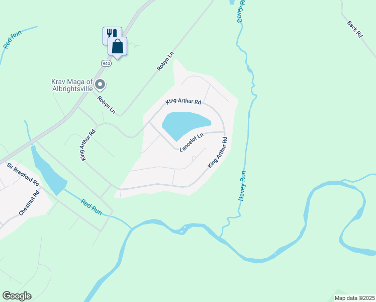 map of restaurants, bars, coffee shops, grocery stores, and more near 146 Lancelot Lane in Blakeslee