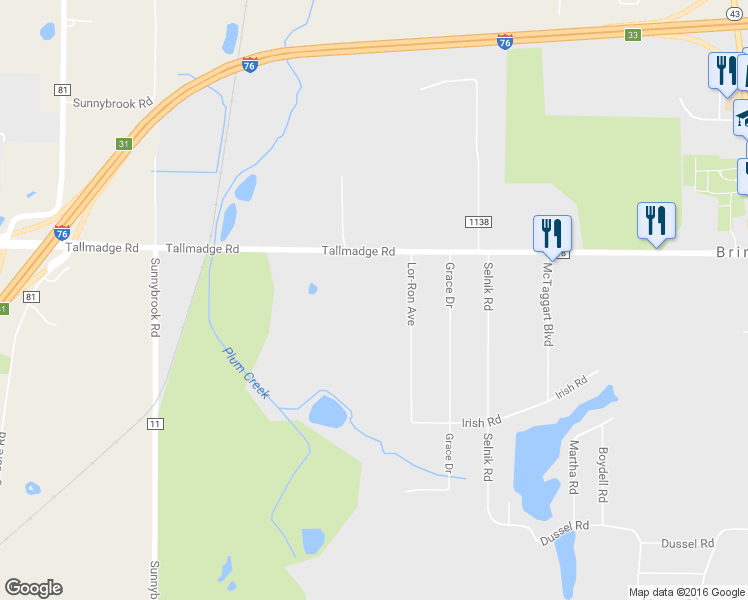 map of restaurants, bars, coffee shops, grocery stores, and more near 890 Tallmadge Road in Kent