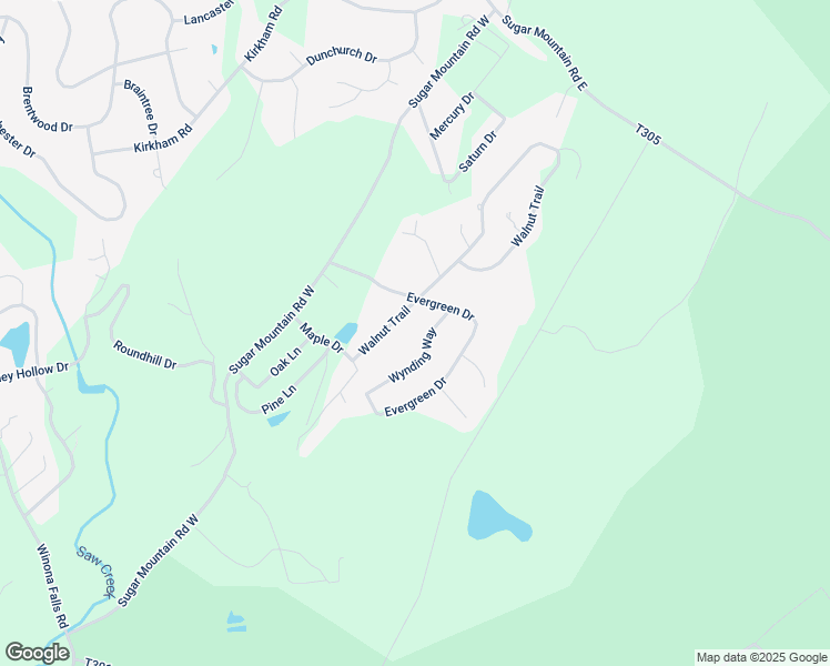 map of restaurants, bars, coffee shops, grocery stores, and more near Wynding Way in Pike County