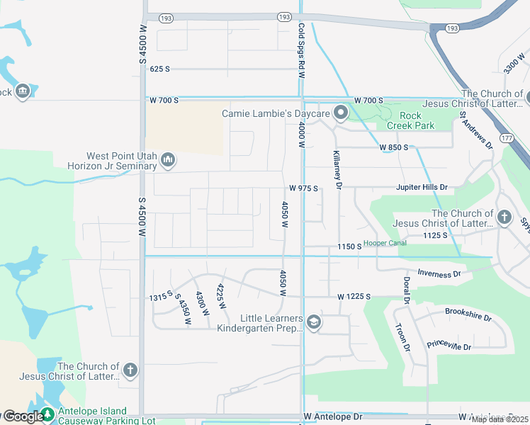 map of restaurants, bars, coffee shops, grocery stores, and more near 1054 South 4090 West in Syracuse