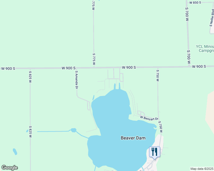 map of restaurants, bars, coffee shops, grocery stores, and more near 7732 West Northcrest Lane in Claypool