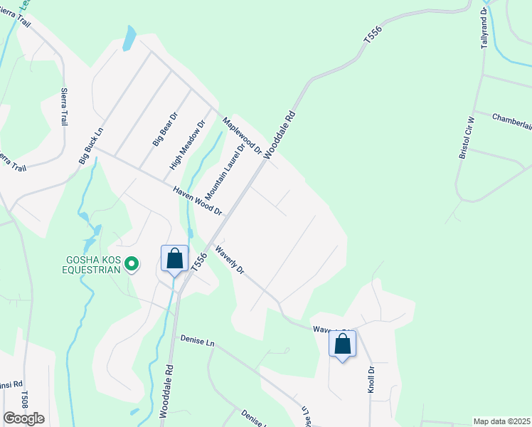 map of restaurants, bars, coffee shops, grocery stores, and more near 5 Colonial Drive in East Stroudsburg