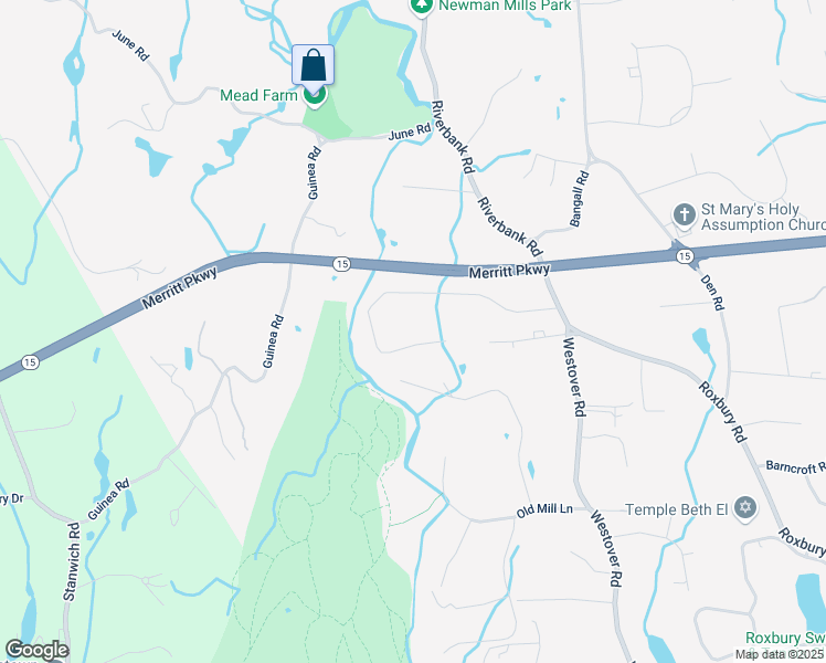 map of restaurants, bars, coffee shops, grocery stores, and more near 117 Thunder Hill Drive in Stamford