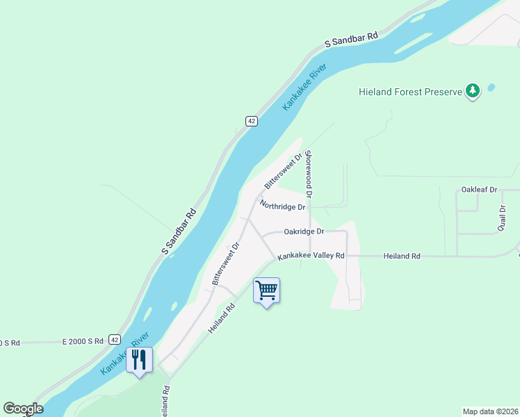 map of restaurants, bars, coffee shops, grocery stores, and more near 1611 Bittersweet Drive in Saint Anne