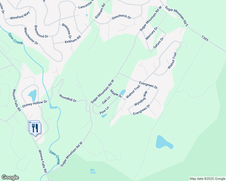 map of restaurants, bars, coffee shops, grocery stores, and more near 4109 Maple Drive in Bushkill