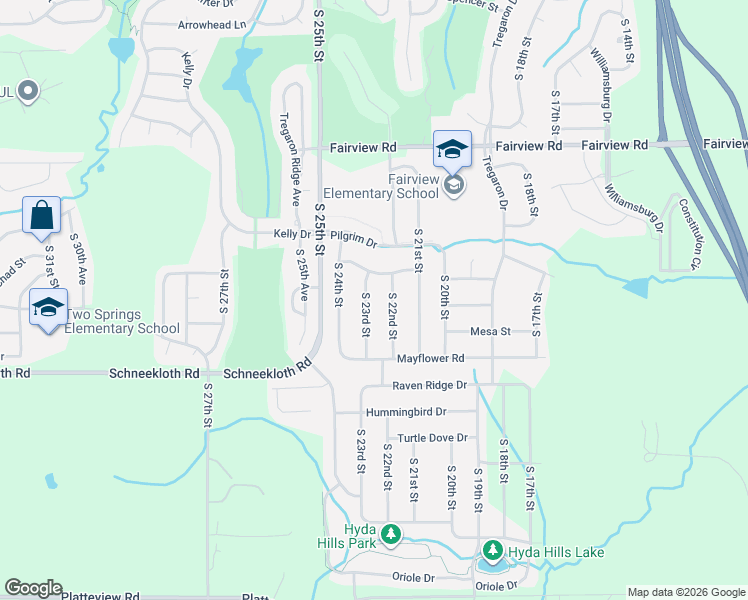 map of restaurants, bars, coffee shops, grocery stores, and more near 14412 South 22nd Street in Bellevue