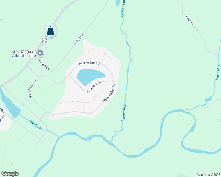 map of restaurants, bars, coffee shops, grocery stores, and more near 114 King Arthur Road in Blakeslee