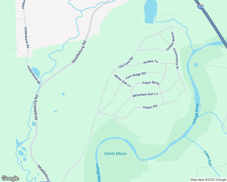 map of restaurants, bars, coffee shops, grocery stores, and more near 3082 Fern Ridge Road in White Haven