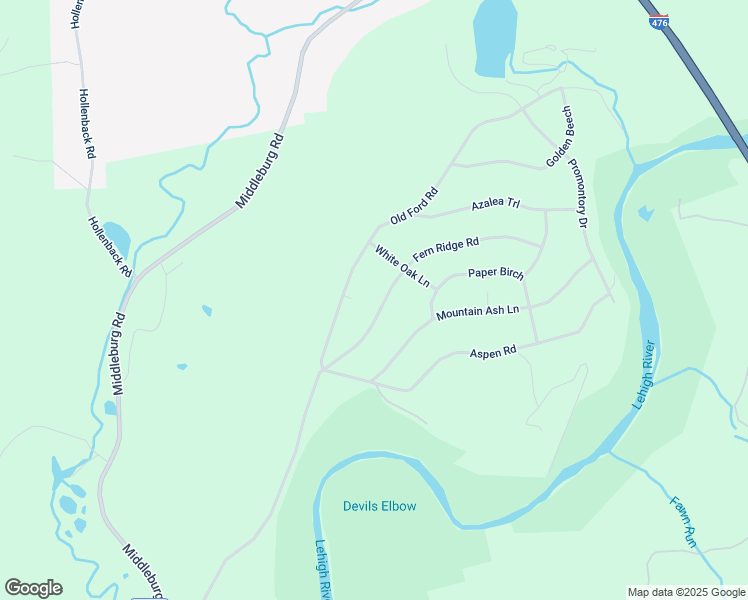 map of restaurants, bars, coffee shops, grocery stores, and more near 3082 Fern Ridge Road in White Haven