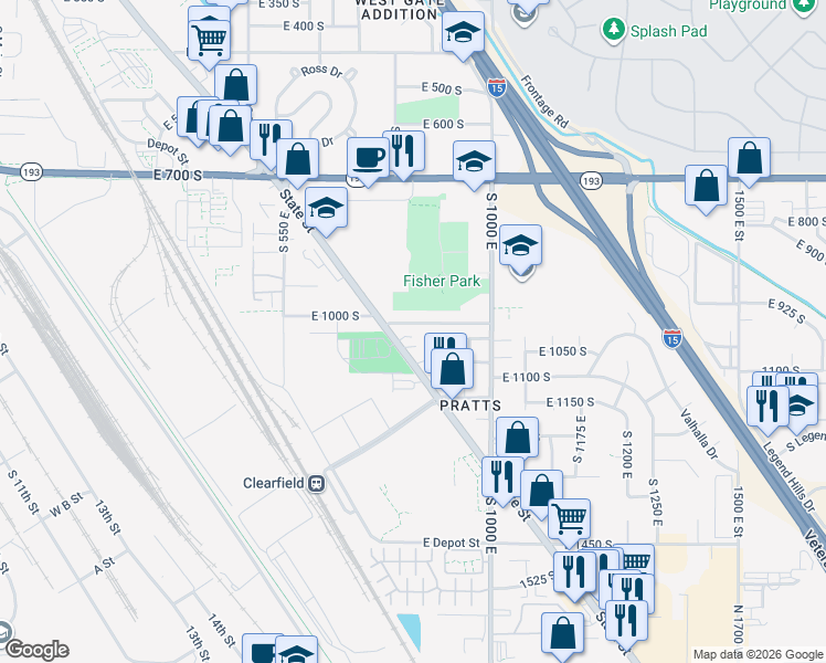 map of restaurants, bars, coffee shops, grocery stores, and more near 842 Campbell Heights in Clearfield