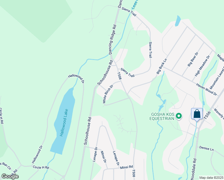 map of restaurants, bars, coffee shops, grocery stores, and more near 4107 White Birch Drive in East Stroudsburg