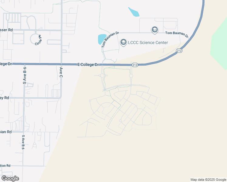 map of restaurants, bars, coffee shops, grocery stores, and more near East College Drive in Cheyenne