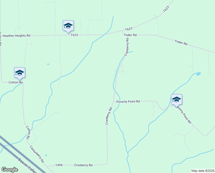 map of restaurants, bars, coffee shops, grocery stores, and more near 593 Cranberry Road in New Wilmington